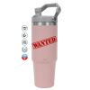 ΡΟΖ χρώματος Θερμός Ανοξείδωτο 890ml (30oz) με χερούλι