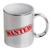 Mug ceramic, silver mirror, 330ml