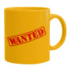 Ceramic coffee mug yellow, 330ml