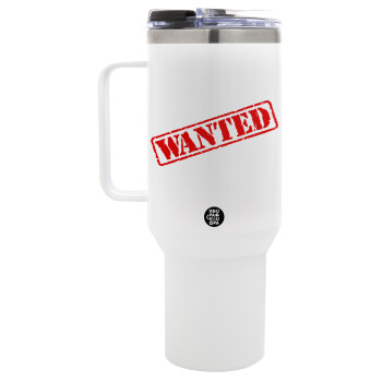 Wanted, Mega Tumbler με καπάκι, διπλού τοιχώματος (θερμό) 1,2L