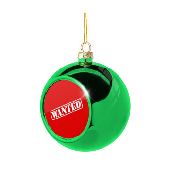 Wanted, Χριστουγεννιάτικη μπάλα δένδρου Πράσινη 8cm