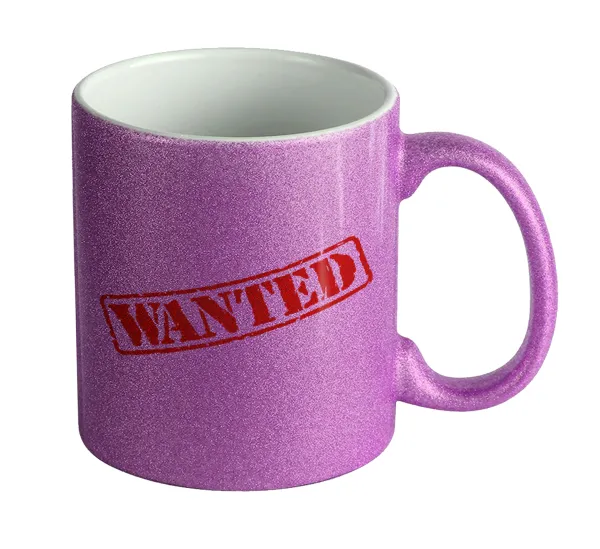 Wanted — Κούπα Μωβ Glitter που γυαλίζει, κεραμική, 330ml