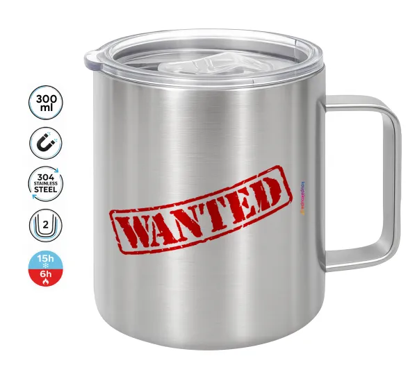 Wanted — Double-walled stainless steel mug 300ml with temperature-retaining lid