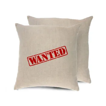 Wanted, Μαξιλάρι καναπέ ΛΙΝΟ 40x40cm περιέχεται το  γέμισμα
