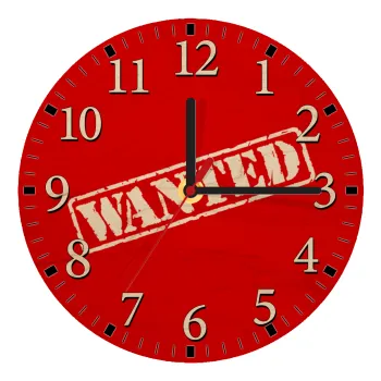 Wanted, Ρολόι τοίχου ξύλινο plywood (20cm)