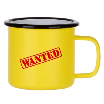 Wanted, Κούπα Μεταλλική εμαγιέ ΜΑΤ Κίτρινη 360ml