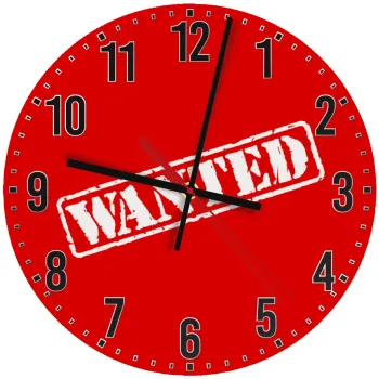Wanted, Ρολόι τοίχου ξύλινο (30cm)