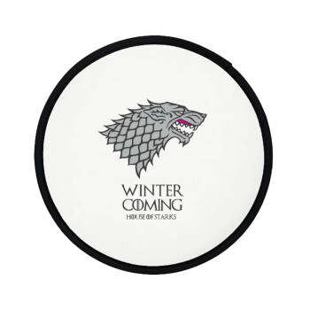 GOT House of Starks, winter coming, Βεντάλια υφασμάτινη αναδιπλούμενη με θήκη (20cm)