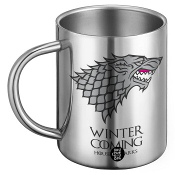 GOT House of Starks, winter coming, BIG Mug Stainless steel double wall (450ml)