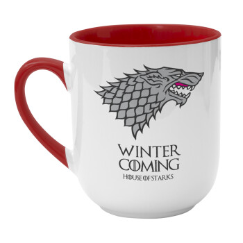 GOT House of Starks, winter coming, Κούπα κεραμική tapered 260ml