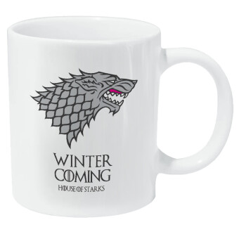 GOT House of Starks, winter coming, Κούπα Giga, κεραμική, 590ml