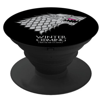 GOT House of Starks, winter coming, Phone Holders Stand  Black Hand-held Mobile Phone Holder