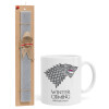Easter Set, Ceramic Cup (330ml) & Easter aromatic flat candle (30cm) (GRAY)
