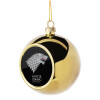 Golden Christmas tree ball ornament 8cm