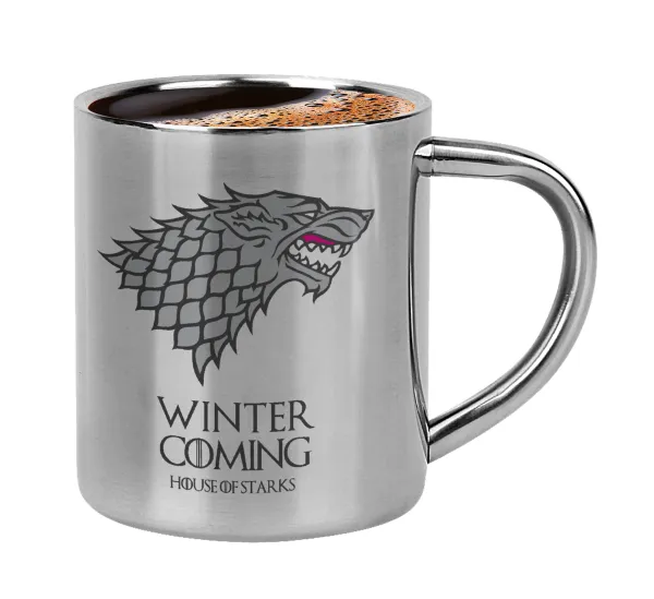 GOT House of Starks — Double-wall metal cup for espresso (220ml)