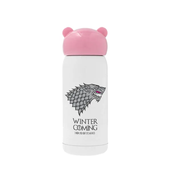 GOT House of Starks — Pink stainless steel thermal flask, 320ml