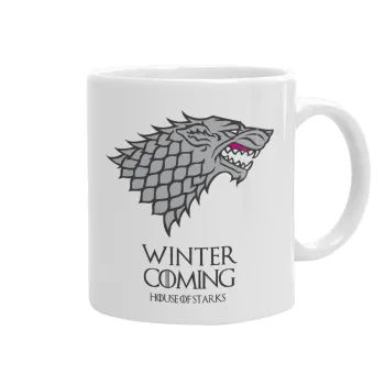 GOT House of Starks, winter coming, Κούπα, κεραμική, 330ml