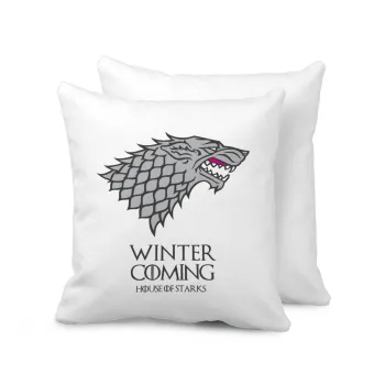 GOT House of Starks, winter coming, Μαξιλάρι καναπέ 40x40cm περιέχεται το  γέμισμα