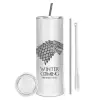 Tumbler ποτήρι θερμό από ανοξείδωτο ατσάλι 600ml, με μεταλλικό καλαμάκι & βούρτσα καθαρισμού