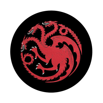GOT House Targaryen, Fire Blood, Επιφάνεια κοπής γυάλινη στρογγυλή (30cm)