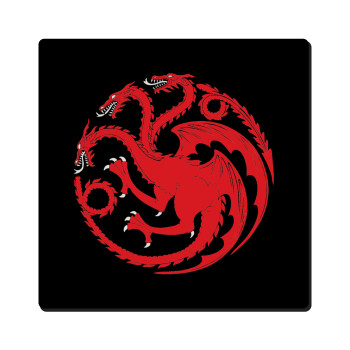 GOT House Targaryen, Fire Blood, Τετράγωνο μαγνητάκι ξύλινο 6x6cm