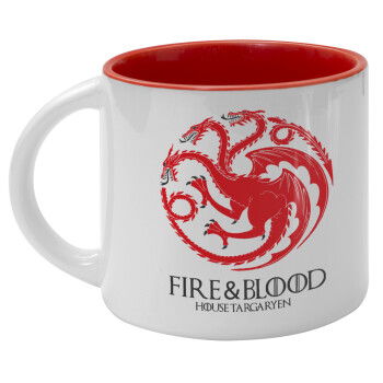 GOT House Targaryen, Fire Blood, Κούπα κεραμική 400ml Λευκή/Κόκκινη
