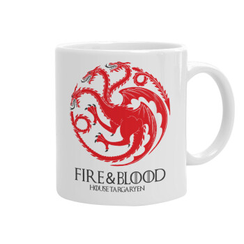 GOT House Targaryen, Fire Blood, Ceramic coffee mug, 330ml