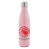 Μεταλλικό παγούρι θερμός Ροζ Ιριδίζον (Stainless steel), διπλού τοιχώματος, 500ml
