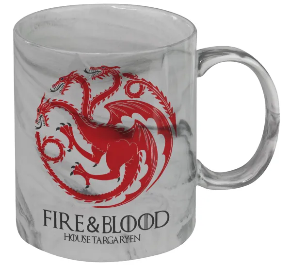 GOT House Targaryen — Κούπα κεραμική, marble style (μάρμαρο), 330ml