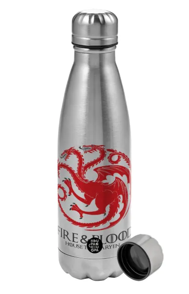 GOT House Targaryen — Μεταλλικό παγούρι νερού, ανοξείδωτο ατσάλι, 750ml