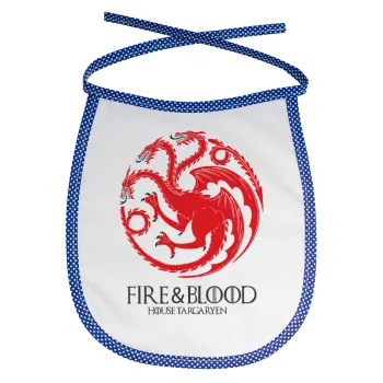 GOT House Targaryen, Fire Blood, Σαλιάρα μωρού αλέκιαστη με κορδόνι Μπλε