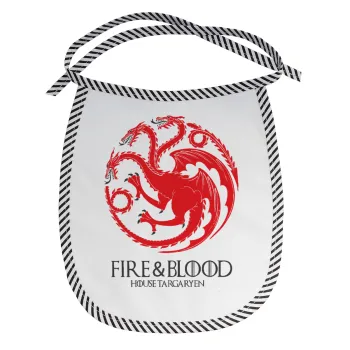 GOT House Targaryen, Fire Blood, Σαλιάρα μωρού αλέκιαστη με κορδόνι Μαύρη