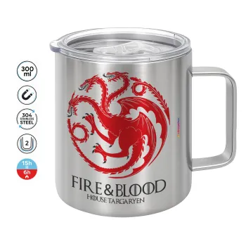 GOT House Targaryen, Fire Blood, Mug Stainless steel double wall 300ml