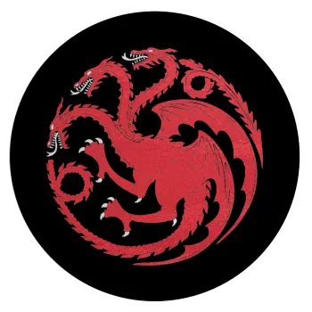 GOT House Targaryen, Fire Blood, Επιφάνεια κοπής γυάλινη στρογγυλή (30cm)