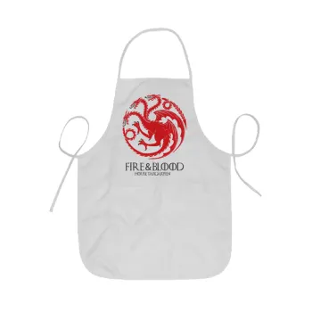 GOT House Targaryen, Fire Blood, Ποδιά Σεφ ολόσωμη κοντή  Παιδική (44x62cm)