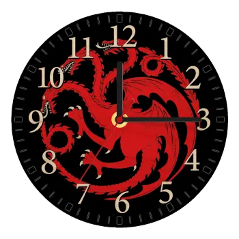 GOT House Targaryen, Fire Blood, Ρολόι τοίχου ξύλινο plywood (20cm)