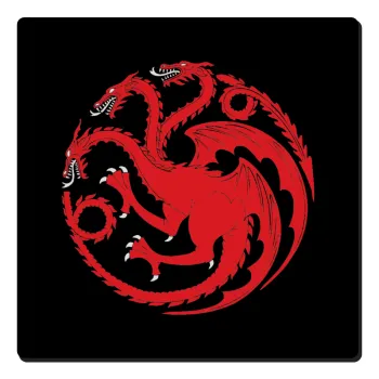 GOT House Targaryen, Fire Blood, Τετράγωνο μαγνητάκι ξύλινο 6x6cm