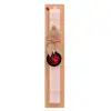Easter Set, wooden keychain & scented flat Easter candle (30cm) (PINK)