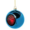 Blue Christmas tree ball ornament 8cm