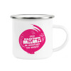 Metallic enamel cup white 360ml