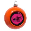 Orange Christmas tree ornament bauble 8cm