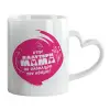 Mug heart handle, ceramic, 330ml