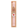 Easter Set, wooden keychain & scented flat Easter candle (30cm) (PINK)