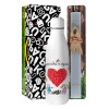 Easter Set, metallic stainless thermos bottle (500ml) & scented flat Easter candle (30cm) (GRAY)