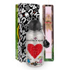 Easter Set, metallic Silver aluminum water bottle (500ml) & scented flat Easter candle (30cm) (PINK)