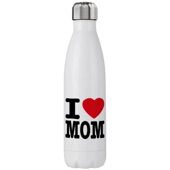 I LOVE MOM, Μεταλλικό παγούρι θερμός (Stainless steel), διπλού τοιχώματος, 750ml