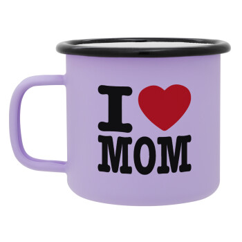 I LOVE MOM, Κούπα Μεταλλική εμαγιέ ΜΑΤ Light Pastel Purple 360ml