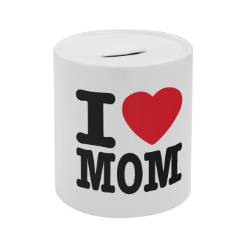 I LOVE MOM, Κουμπαράς πορσελάνης με τάπα