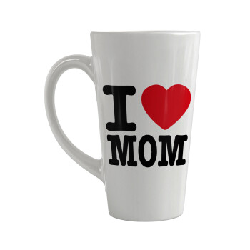 I LOVE MOM, Κούπα κωνική Latte Μεγάλη, κεραμική, 450ml