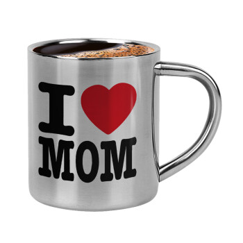 I LOVE MOM, Κουπάκι μεταλλικό διπλού τοιχώματος για espresso (220ml)
